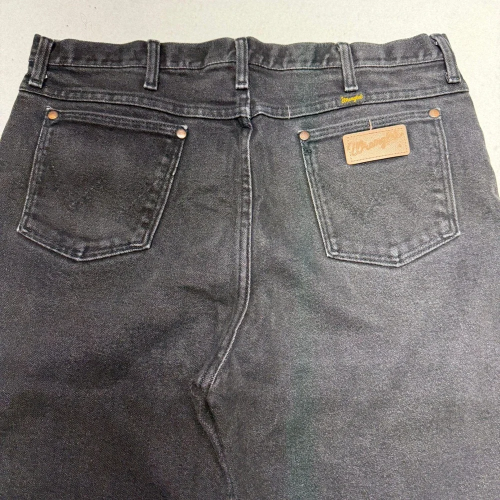 Vintage Wrangler 938BLK Cowboy Cut Jeans‎ Denim Western Faded Black Mens 38x34